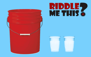 Riddle Me This Bucket and Cups